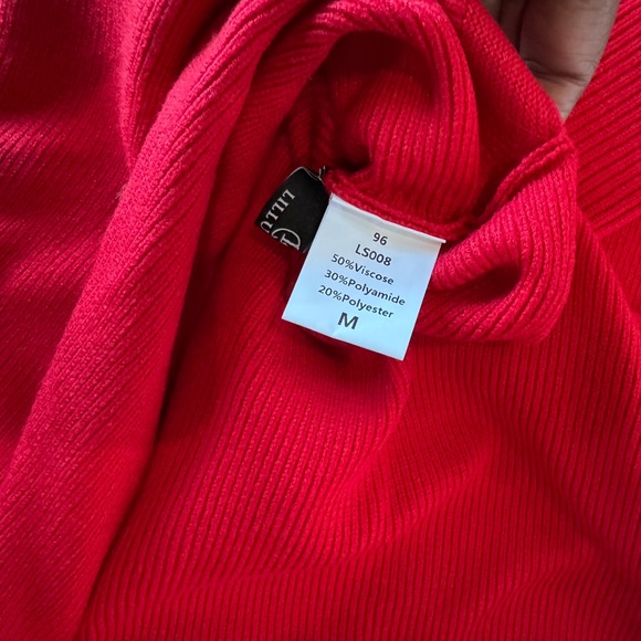 Elegant Red Turtleneck Sweater - Picture 2 of 2